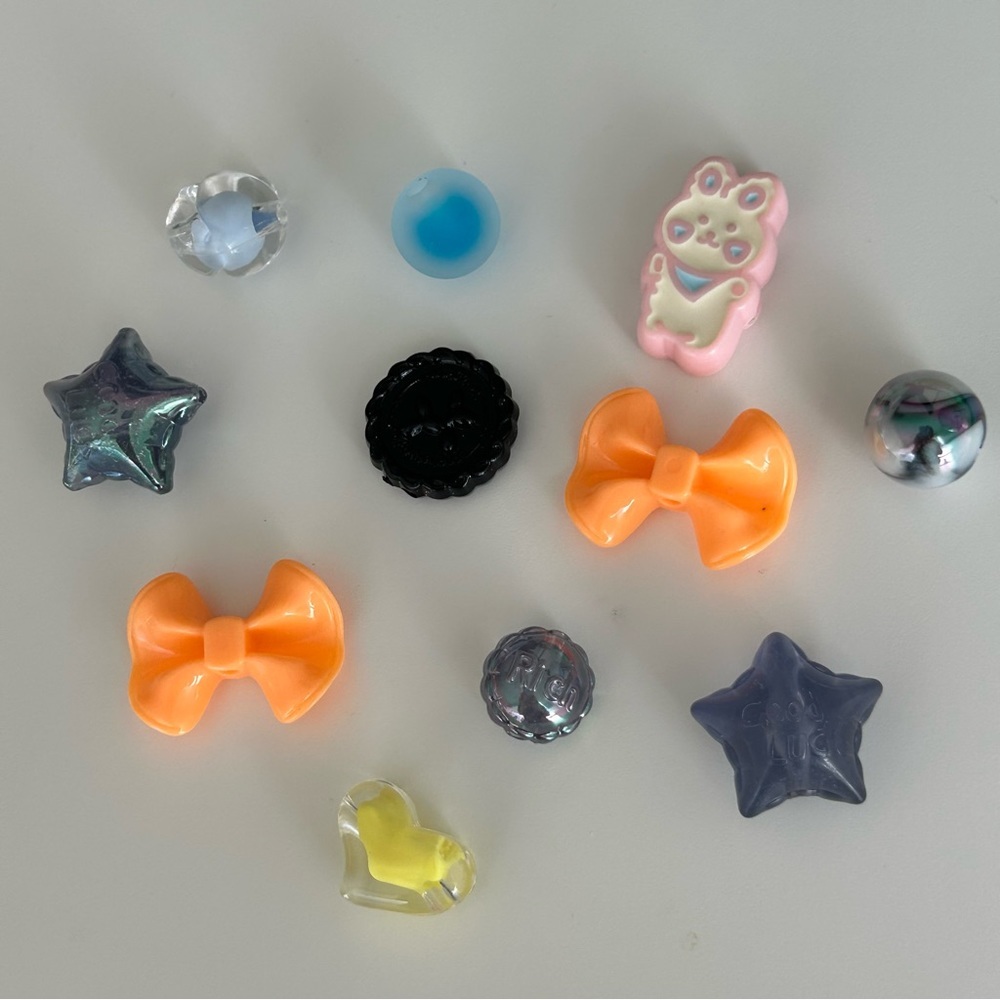 Assorted Fun Beads for Crafts - 11 pieces